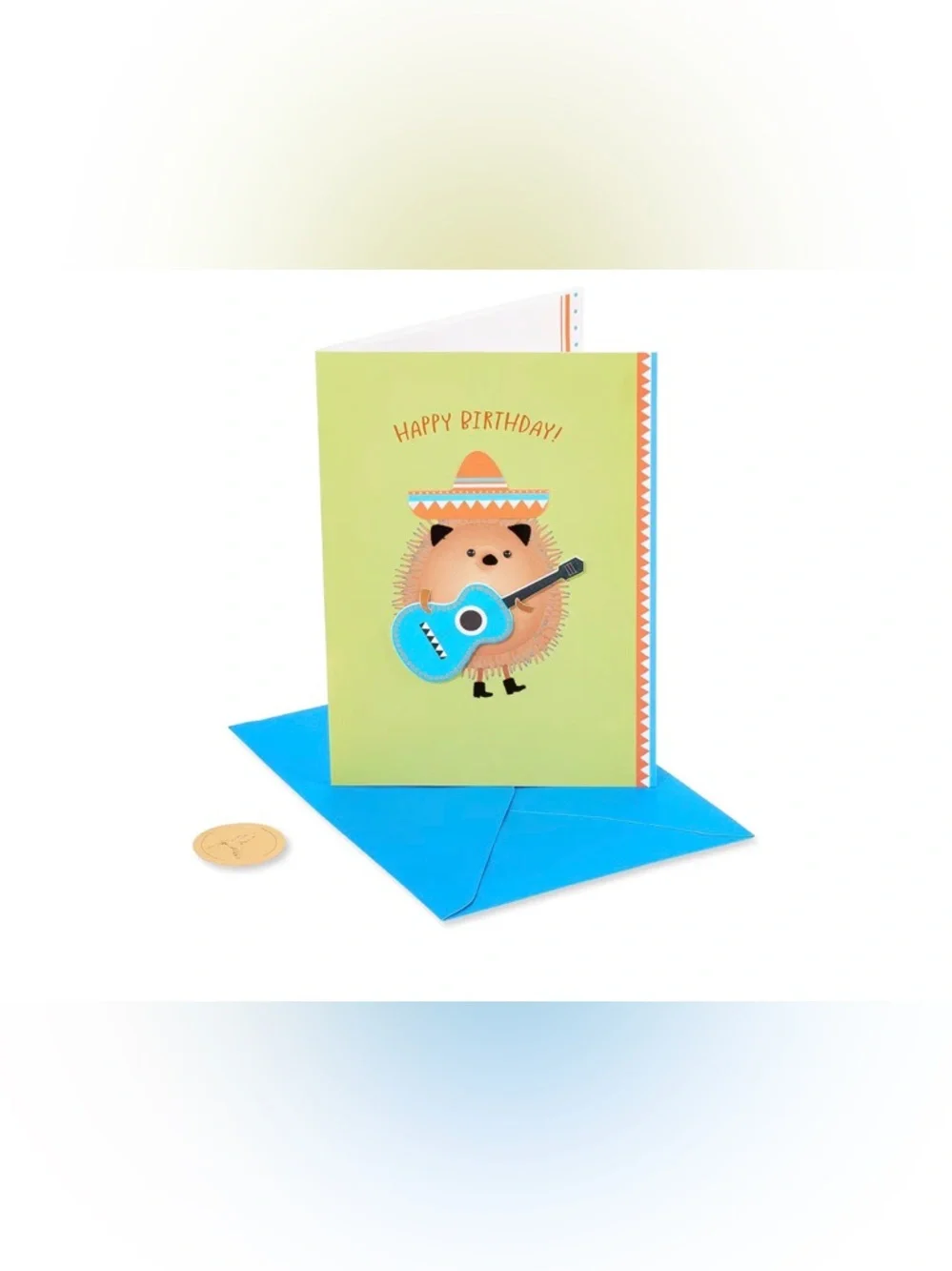 🆕Papyrus Festive Hedgehog Birthday Greeting Card